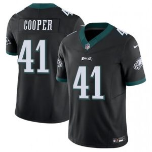 Men's Philadelphia Eagles #41 Darius Cooper Black F.U.S.E Vapor Untouchable Limited Stitched Football Jersey