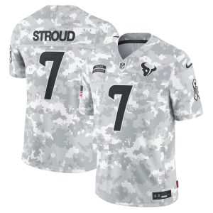 Men's Houston Texans C.J. Stroud  Arctic Camo 2024 Salute to Service Limited Jersey