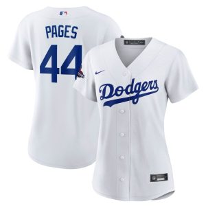 Women's Los Angeles Dodgers Andy Pages  White 2024 World Series Champions Home Replica Player Jersey