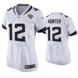 Women's Jacksonville Jaguars #12 Travis Hunter Nike White 2025 NFL Draft First Round Pick Alternate Game Player Jersey