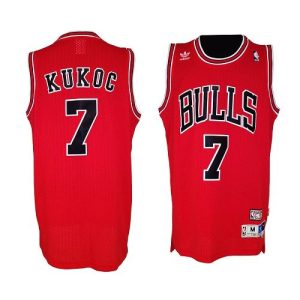 Bulls #7 Tony Kukoc Red Throwback Stitched NBA Jersey
