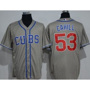 Cubs #53 Trevor Cahill Grey New Cool Base Alternate Road Stitched MLB Jersey
