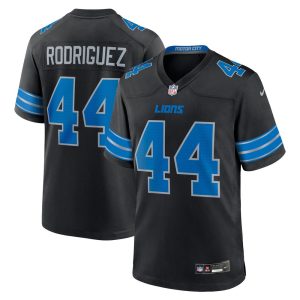 Men's Detroit Lions Malcolm Rodriguez  Black 2nd Alternate Game Jersey