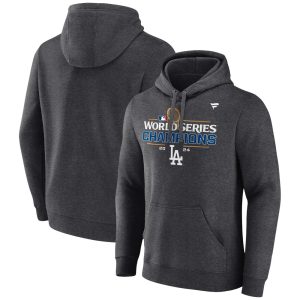 Men's Los Angeles Dodgers Charcoal 2024 World Series Champions Hoodie