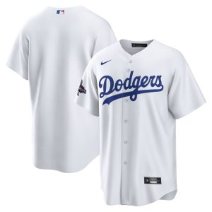 Men's Los Angeles Dodgers  White 2024 World Series Champions Home Replica Jersey