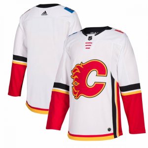 Men's  Calgary Flames White Stitched NHL Jersey