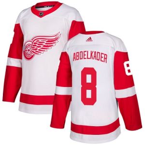 Men's  Detroit Red Wings #8 Justin Abdelkader White Stitched NHL Jersey