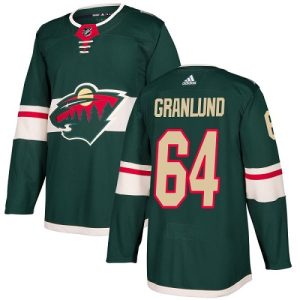 Men's  Minnesota Wild #64 Mikael Granlund Green Stitched NHL Jersey