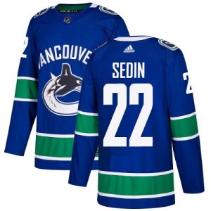 Men's  Vancouver Canucks #22 Daniel Sedin Blue Stitched NHL Jersey