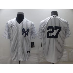 Men's New York Yankees #27 Darrell Rasner White Cool Base Stitched Baseball Jersey