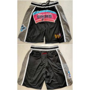 Men's San Antonio Spurs Black/Grey Shorts (Run Small)