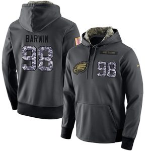 NFL Men's  Philadelphia Eagles #98 Connor Barwin Stitched Black Anthracite Salute to Service Player Performance Hoodie