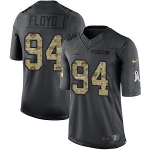 Bears #94 Leonard Floyd Black Men's Stitched NFL Limited 2016 Salute to Service Jersey