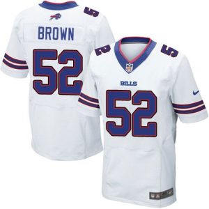 Bills #52 Preston Brown White Men's Stitched NFL New Elite Jersey