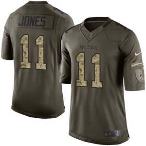 Falcons #11 Julio Jones Green Youth Stitched NFL Limited Salute to Service Jersey