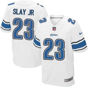 Lions #23 Darius Slay JR White Men's Stitched NFL Elite Jersey