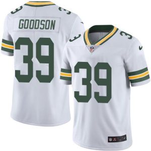 Packers #39 Demetri Goodson White Men's Stitched NFL Limited Rush Jersey