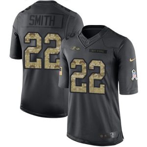 Ravens #22 Jimmy Smith Black Men's Stitched NFL Limited 2016 Salute to Service Jersey