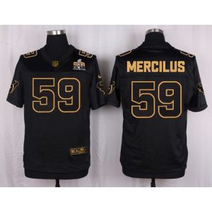 Texans #59 Whitney Mercilus Black Men's Stitched NFL Elite Pro Line Gold Collection Jersey