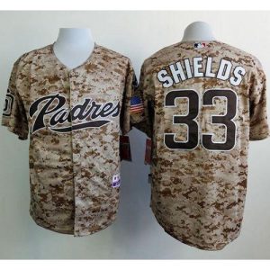 Padres #33 James Shields Camo Alternate 2 Cool Base Stitched MLB Jersey