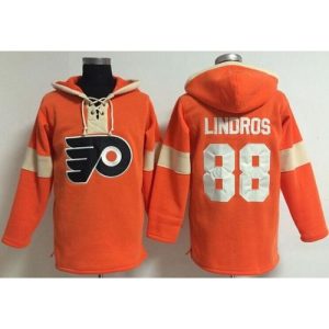 Philadelphia Flyers #88 Eric Lindros Orange Pullover NHL Hoodie