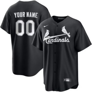 Youth St. Louis Cardinals Nike Custom Black Lights Out Replica Jersey
