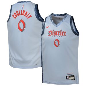 Youth Washington Wizards Bilal Coulibaly  Light Blue 2024/25 Swingman Player Jersey - City Edition
