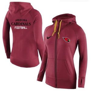 Women's  Arizona Cardinals Full-Zip Performance Hoodie Red