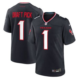 Youth Houston Texans #1 Nike Navy 2025 NFL Draft First Round Pick No. 25 Game Jersey