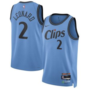 Unisex LA Clippers Kawhi Leonard  Light Blue 2024/25 Swingman Player Jersey - City Edition