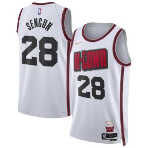 Unisex Houston Rockets Alperen Sengun  White 2024/25 Swingman Player Jersey - City Edition