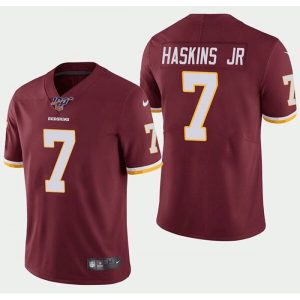 Men's Washington Redskins #7 Dwayne Haskins JR  Red 2019 100th season Vapor Untouchable Limited Stitched NFL Jersey